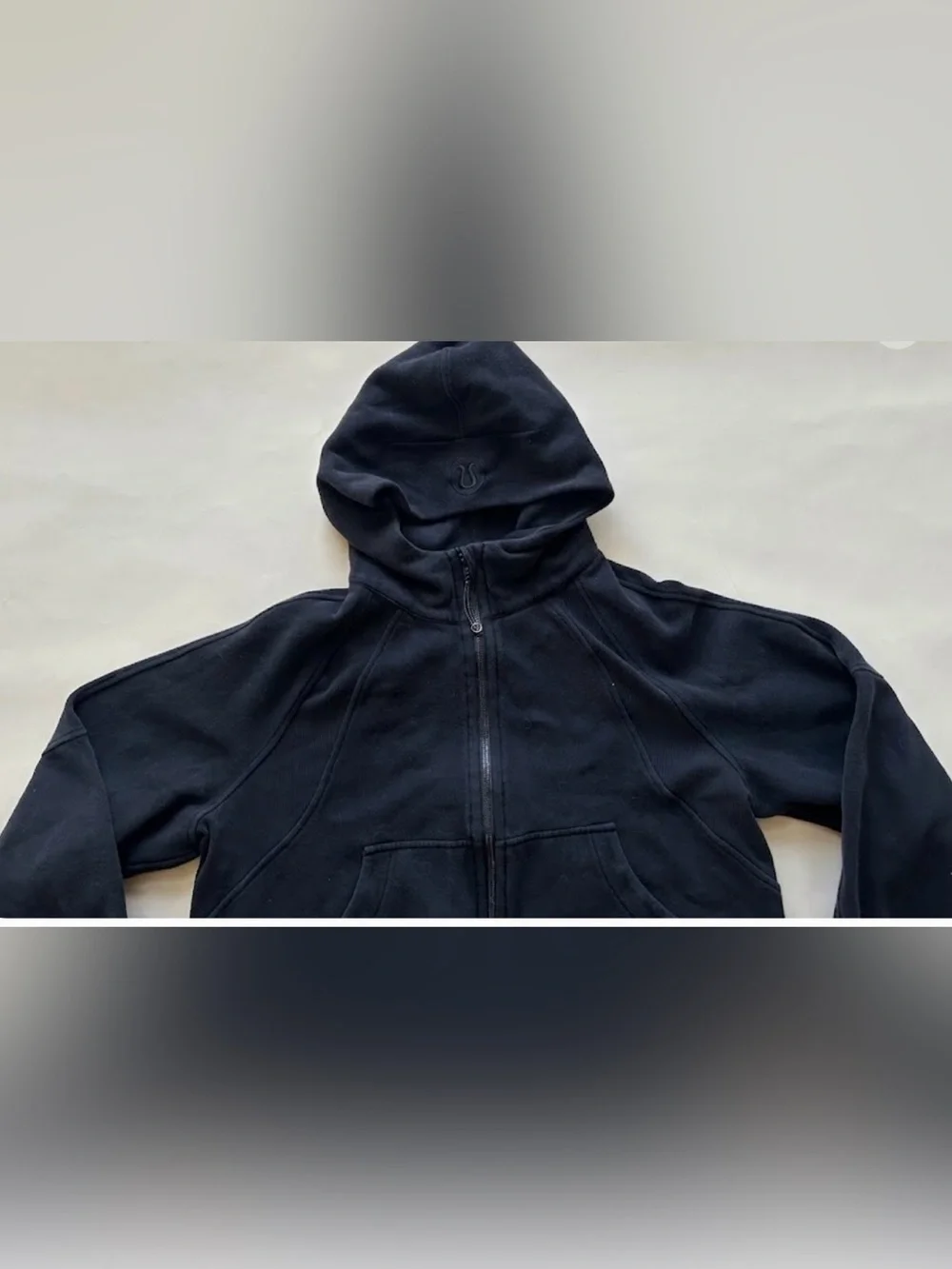 lululemon athletica Black Zip-Up Hooded Jacket size M/L